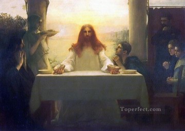 Cristo y los discípulos en Emaús figura Pascal Dagnan Bouveret Pinturas al óleo